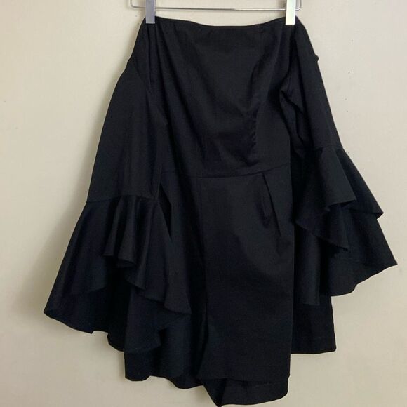 Monif C Cotton Stretch Off the Shoulder Romper Ruffle Trim Sleeve size 2X Witchy - Picture 3 of 10